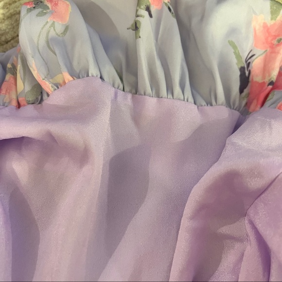 Loveshackfancy Hansel Floral Puff Tie Sleeve Minidress In Hibiscus - Picture 5 of 5